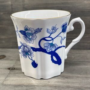 Royal Grafton DYNASTY Vintage Fine Bone China Tea Cup Mug Blue Flowers